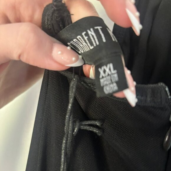 Black mini dress w rosettes - Picture 3 of 3